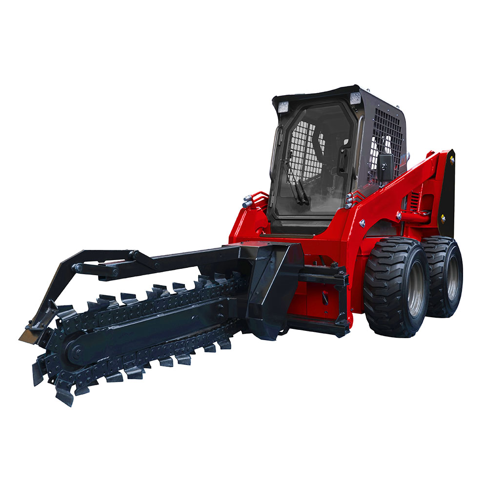 Red Chain Trencher on white background