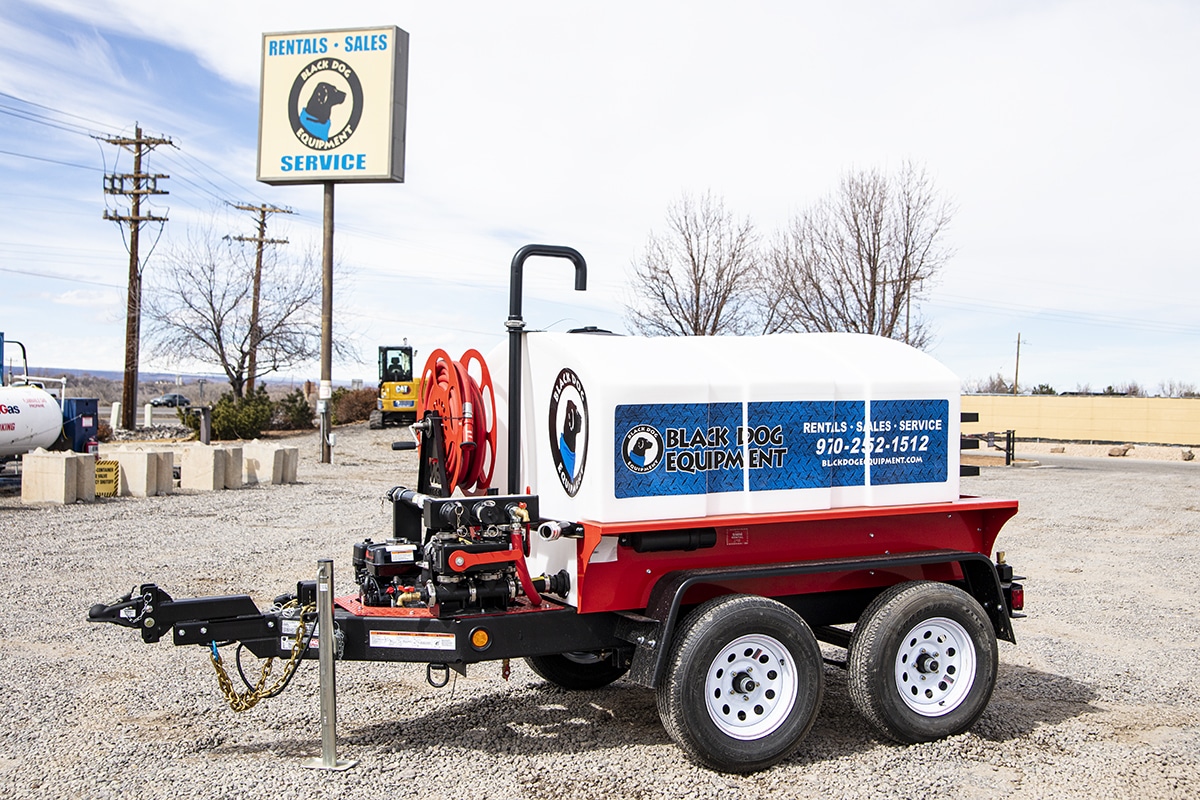 MultiQuip WTE5HP Water Trailer rental side profile