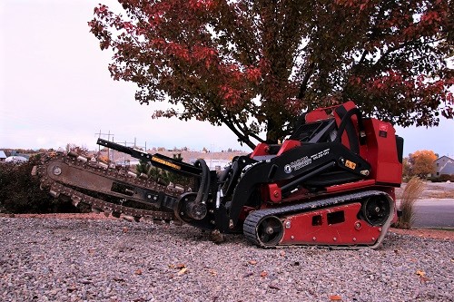 Left Side of Toro TX-1000WT with Trencher Attachment