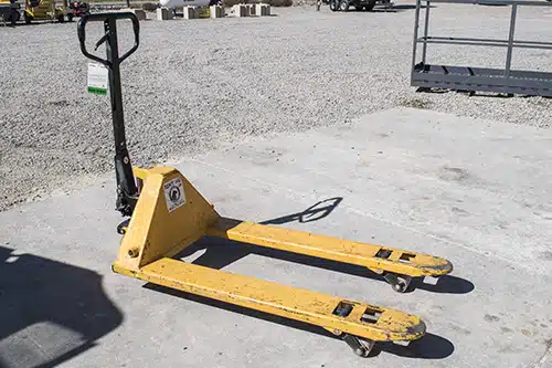 yellow pallet jack