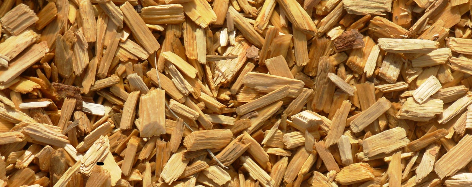Closeup of wood chip pile