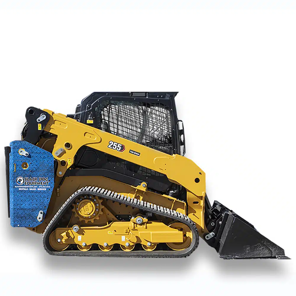 Yellow Skid Loader on white background